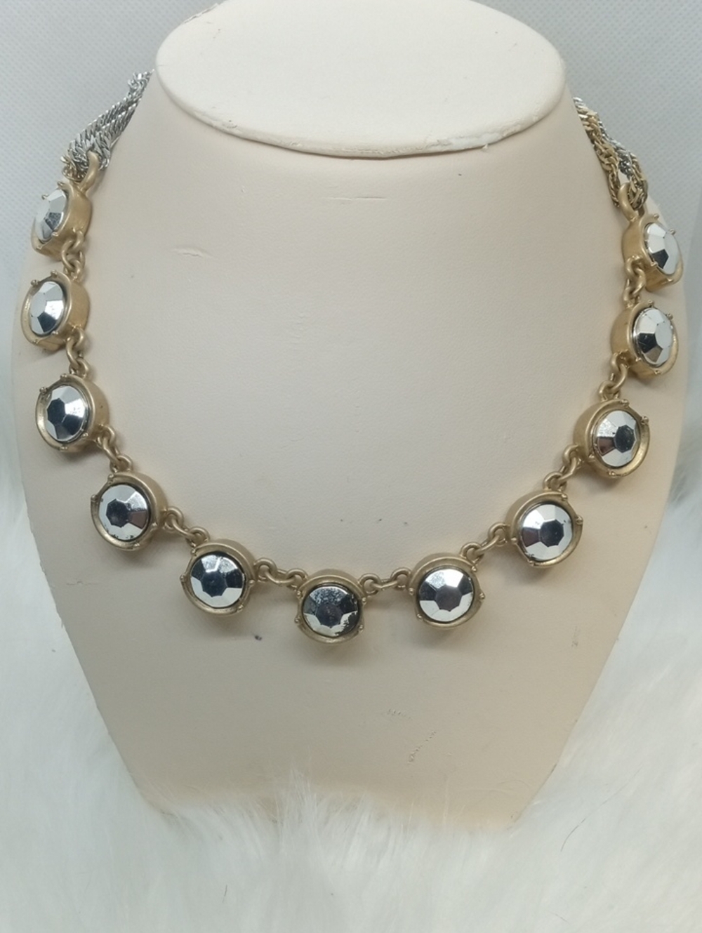 LOFT DOUBLE STRAND MIX METAL NECKLACE